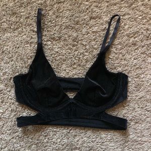 Out From Under Cut It Out Ribbed Velvet Bra
